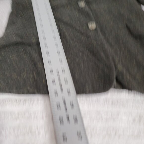 Piazza Sempione Womens Wool-Blend Button-Up Blazer Jacket Dark Gray Collared - Picture 6 of 7